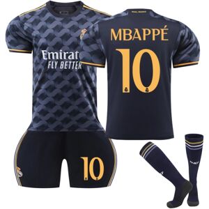 23-24 Real Madrid Udebørns fodbolddragt nr. 10 Mbappé Adult XS