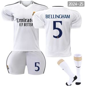 2024-2025 Real Madrid hjemmefodboldtrøje til børn nr. 5 Bellingham 3-4years