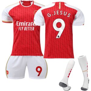 23-24 Arsenal Home Kids Fodboldsæt med sokker nr. 9 Jesus Adult S