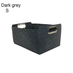 Filt Opbevaringskurv Tøj Organizer Diverse Container MØRK Dark grey S