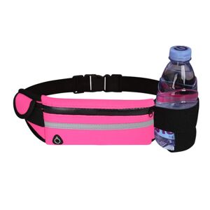 Udendørs sport mobiltelefon taljetaske vandtæt taske udstyr fitness vandflaske opbevaringstaske Rose