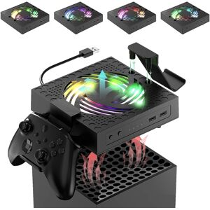 Rgb køleblæser til Xbox Series X, 3 justerbar hastighed køleventilatorsystem Lavstøjskølende blæser til Xbox Series X