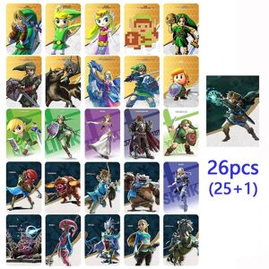 38 stk Zelda Amiibo: Tears Of The Kingdo Zelda Ghost God Sword Equipment Crossover Card Switch Nfc Game Chip 26pcs Big card