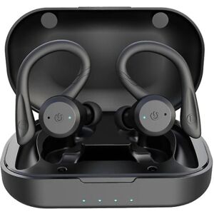 YINFEILI 20 timers spilletid Simning Vattentäta Bluetooth-hørlurar Dual Wear Trådløse sporthörlurar Tws Ipx7-hørlurar Stereo black