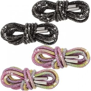 2 stk Rhinestone Glitter Rope Snørebånd Krystal Sko Snørebånd Bling Snøre Snore Udskiftning Skinnende Rund