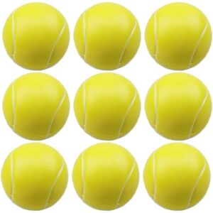 Bløde skum tennisbolde, 9 stk skum bolde High bounce bløde bolde Indendørs udendørs sportssvamp tennisbolde til børn Drenge & piger og voksne (gul)