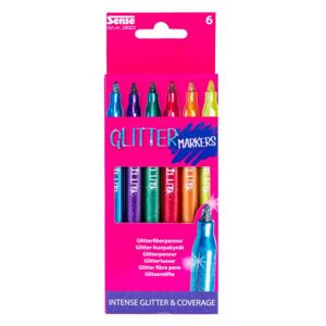 Sense Glitter Fiber Pens 6-Pack