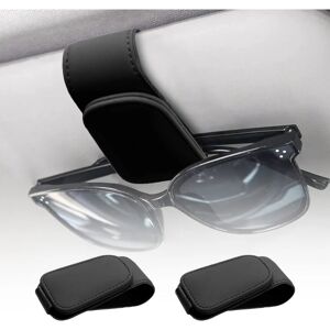 WEIWZI 2 stk bilsolbrilleholder, magnetisk solbrilleklemme til bilskærm, brilleophængsklip til bilsolskærm