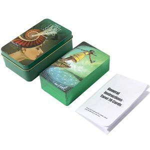 Jettbuying Tin Box Light Seers Tarot Card Prophecy Divination Deck Party G Multicolor one size