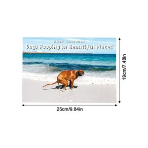 Jettbuying 2024 e Funny Dog Pooping In Beautiful Places Vægkalender Uniq A3 one size