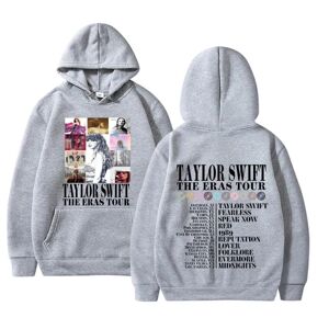 2023 julegave Taylor Swift Fans hættetrøje efterår og vinter Sweatshirt til mænd og kvinder julejakke light grey S