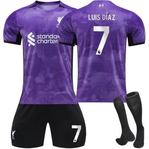 23-24 Liverpools anden gæstebørnenes elev træningsdragt trøje sportshold uniform NO.7 LUIS DIAZ 28