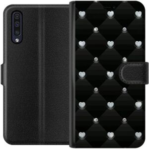 Samsung Galaxy A50 Tegnebogsetui Bling Hjerte