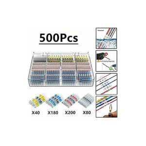 500 st Elektriska klackar Löd Krympslang, Maidodo Värmekrymp Lod Butt Tätning Isolerade elektriske kontakter Vattentät Marine Marine Automot