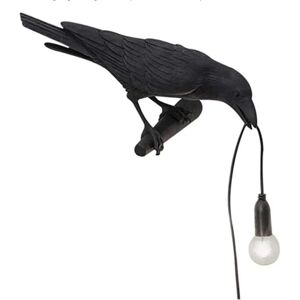 Krage Vägglampa, Unik Gothic Raven Birds Vägglampa