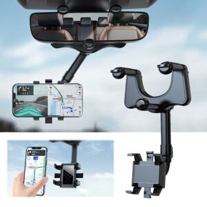 Backspegel Telefonhållare For Bilfäste Telefon GPS Hållare sort