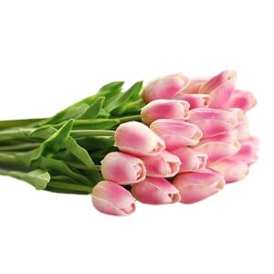 12. konstgjorda tulpaner Real Touch Flowers Fake Tulip pink