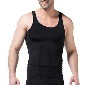 Mænd Korset, Body Slankende Mave Shaper- Talje skjorter Black XL