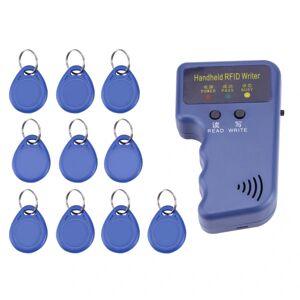 125KHz håndholdt RFID-skriver/kopimaskine/læser/duplikator med 10 STK ID-tags
