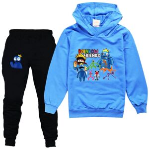 Drenge Piger Rainbow Friends Roblox Hættetrøjer Træningsdragter Toppe+ Bukser blue 140cm