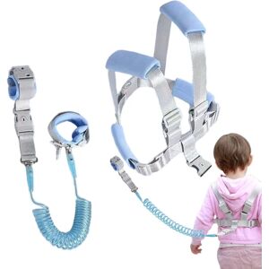 brand Børnesele med snor, Glow in the Dark, 3 i 1 sikkerhedssele, håndledsled, Baby Anti-lost sele, Børnehåndledsassistent Blue 250cm