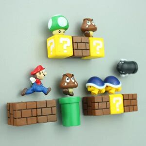 BATTERY IC Klassisk 3D Super Mario Kylskåp Stark Magnet Sticke 10st B zdq