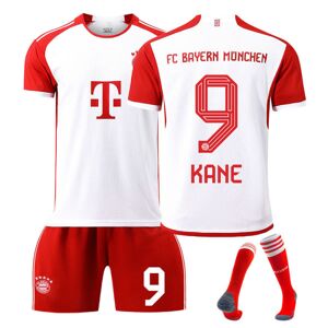 Kane 23-24 FC Bayern München tröja nr 9 hemma fotbollströja set voksne barn Vuxen XS（160-165cm）