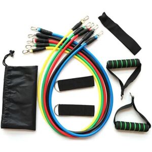 BATTERY 5-Pack Träningsband med Handtag / Motståndsband / Gummiband zdq