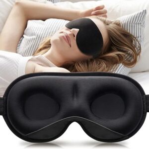 Nattmaske, 3D-vikt sömnmask for mænd og kvinder, Ögonmask Cover til sömn Blockerende lys for mørke ringer og øjne CDQ
