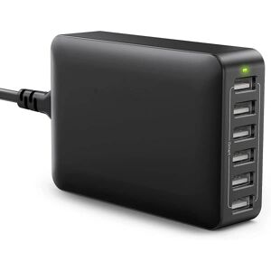 USB lader, 6 portars 60W USB laddstation