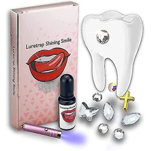 BATTERY Gör selv dental Gemst Kit med ljushärdning og lim, 20 Tiktok Crystal Jewelry Starter Kit null ingen