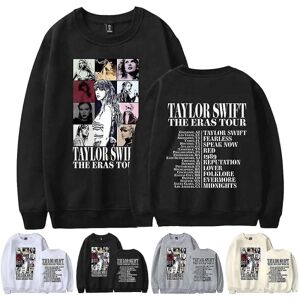 unbranded Taylor Swift The Eras Tour Sweatshirt Print Langærmet Rundhals Casual Løs Pullover Toppe Fans Gaver Til Mænd Kvinder 2-22 black S