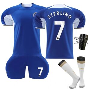 23-24 Chelsea hjemmefodboldtræningssæt #7 Sterling Kids 22(120-130CM)