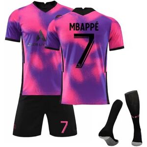 Fodboldsæt Fodboldtrøje Trænings-T-shirt Mbappe 26（10-11Years）