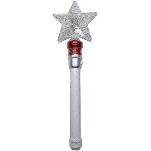 Spinning Wand Light Up Princess Wand til piger - Fødselsdagsgave (batterier ikke inkluderet) red