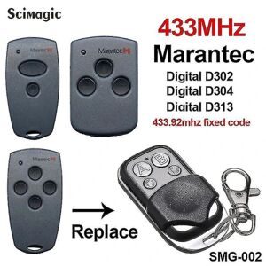 Marantec fjernbetjeningsreplikator, 4 kanaler, egnet til garageportcontrollere, egnet til 302, D313 type2 og andre modeller, 433MHz version type2 433MHz