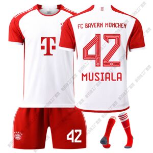 Goodies 23-24 Musiala 42 Bayern München Hjem New Season Jersey Seneste Voksentrøje Børnetrøje Kids 28(150-160cm)