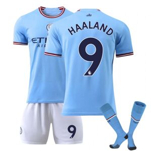 Goodies Haaland #9 2023 Manchester City Fodboldtrøje Fodboldtrøje til voksne børn Fodbold Adult M（170-175cm）
