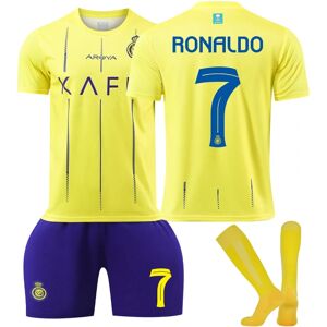 Goodies Cristiano Ronaldo #7 23-24 Al Nassr FC Fodboldsæt til børn Fodboldtrøje Træningsdragt Voksne Børn Adult M（170-175cm）