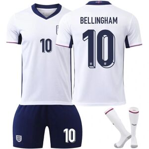 Goodies England UEFA Europa League hjemmefodboldtrøje nummer 10 Bellingham seneste fodboldtrøje til voksne og børn til den nye sæson 5 Kids 24(130-140cm)