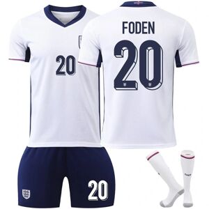 Goodies England UEFA Europa League hjemmefodboldtrøje nummer 20 Foden seneste fodboldtrøje til voksne børn til den nye sæson 10 Adult XS（155-165cm）
