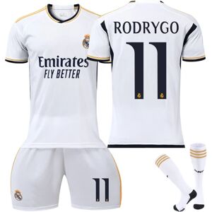 Goodies 23-24 Rodrygo 11 Real Madrid trøje Ny sæson Nyeste fodboldtrøjer til børn Adult XL（180-190cm）