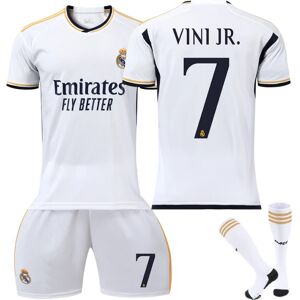 Goodies 23-24 Vini Jr. 7 Real Madrid-trøje Ny sæson Seneste fodboldtrøjer til børn til børn, sæsonopdatering Kids 20(110-120cm)