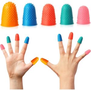 10 gummifingerpuder Silikonefingerpuder Tykke genanvendelige finger