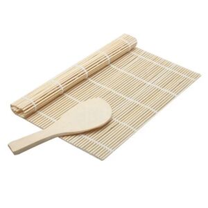 2 pakke naturlige bambus sushi ruller til fremstilling af sushi 9,4 x 9,4