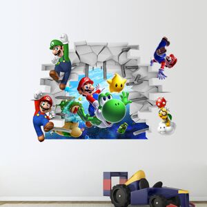 Super Mario Bros. Yoshi og Mario Peel and Stick Giant Wall Deca