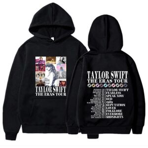 2023 julegave Taylor Swift Fans hættetrøje efterår og vinter Sweatshirt til mænd og kvinder julejakke black M