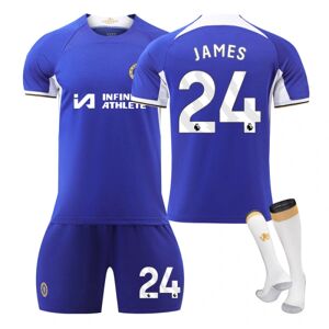 23-24 New Chelsea Home Jersey træningssæt til voksne og børn NO.24 JAMES 28