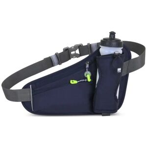 A-One Brand Sport Løbebæltetaske med vandflaskeholder - Mørkeblå