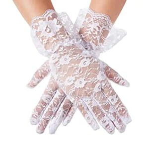 Dame sommer blonde handsker Elegante korte handsker Bryllup Large Din